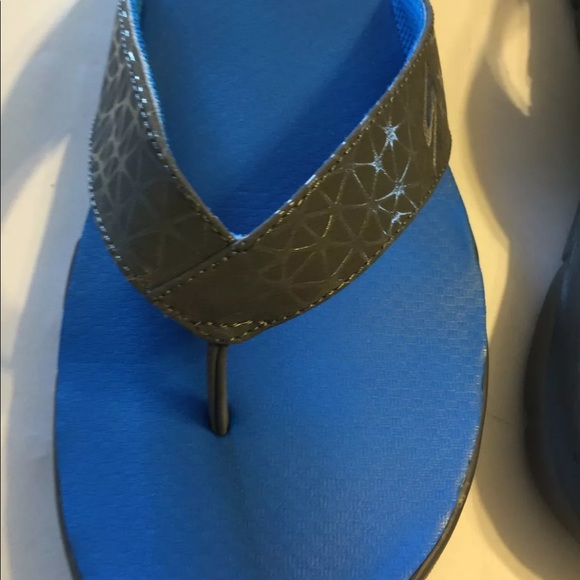 NWT Skechers Goga May 360 Performace 12 Men Flip Flop Blue AGION Slippers - Picture 3 of 5